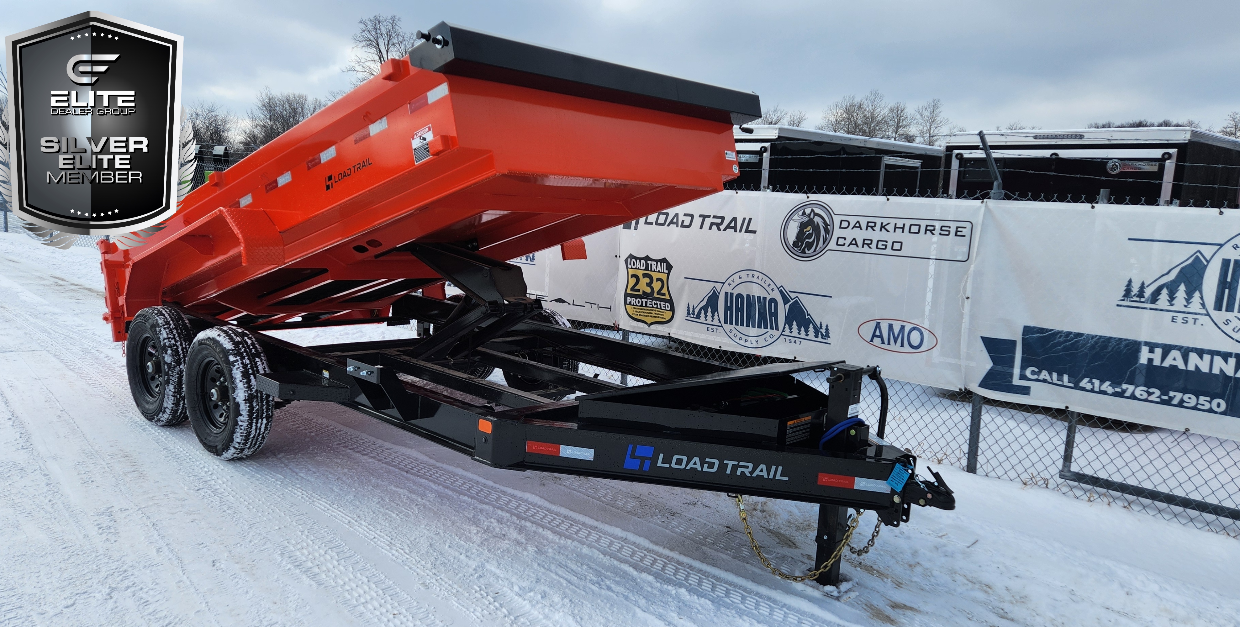 Load Trail 83 X 14 Tandem Axle 14,000 Lb Economy Dump Trailer- 18" Sides- Orange